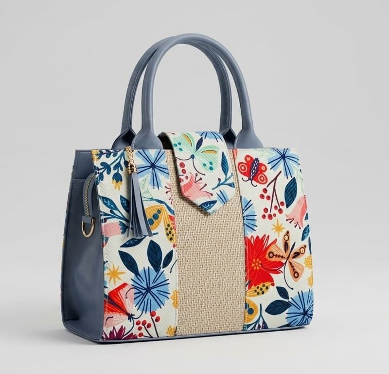 Artesanal Flora Slate Satchel