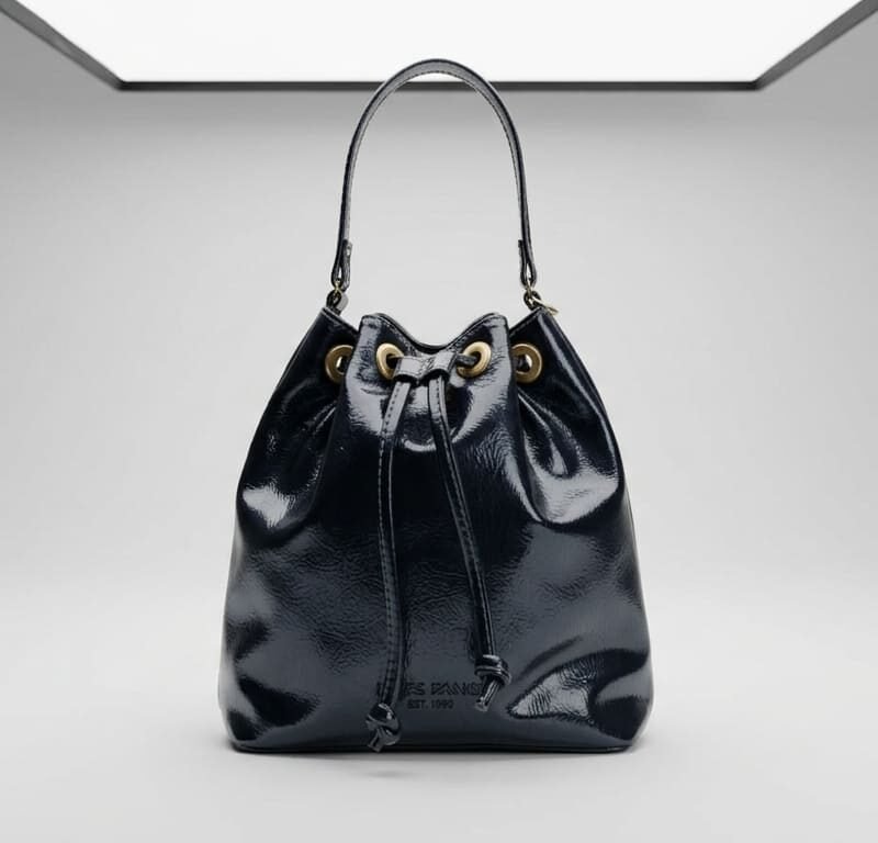 Midnight Gloss Bucket Bag