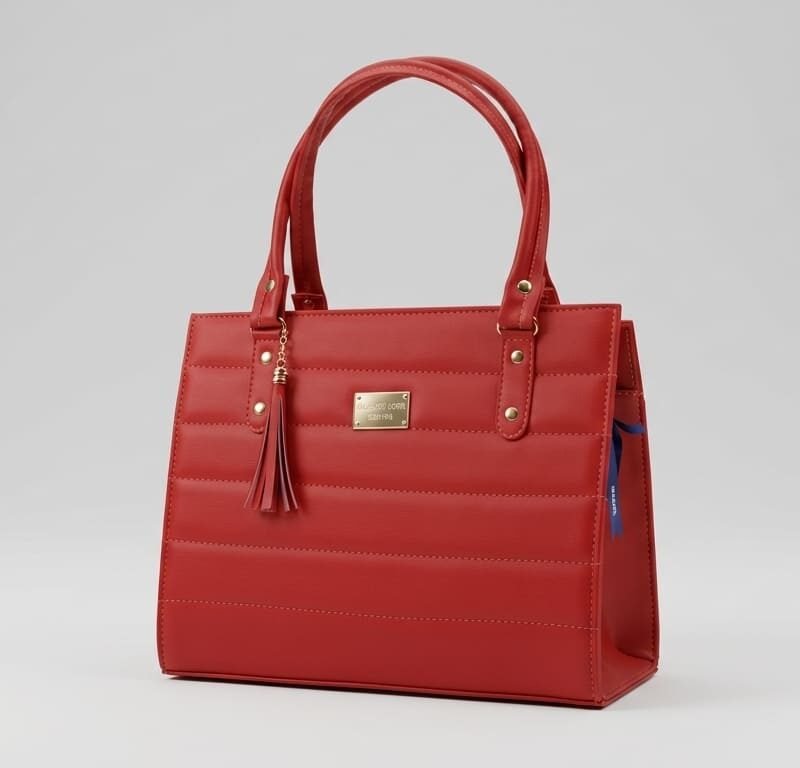 Rosso Ribbed Fluted Satchel