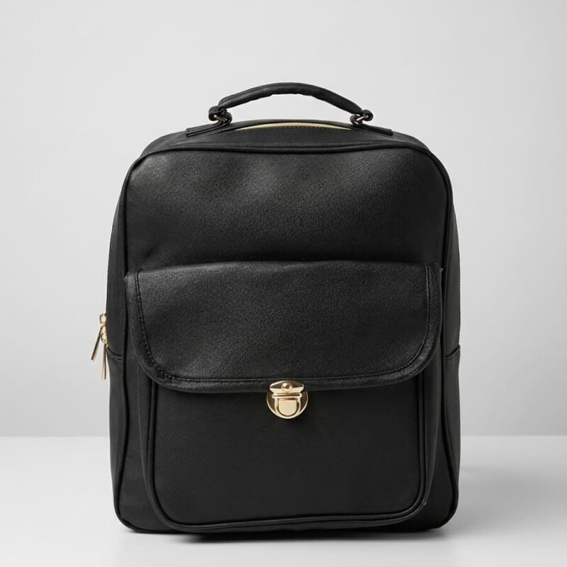 Onyx Saffiano Backpack