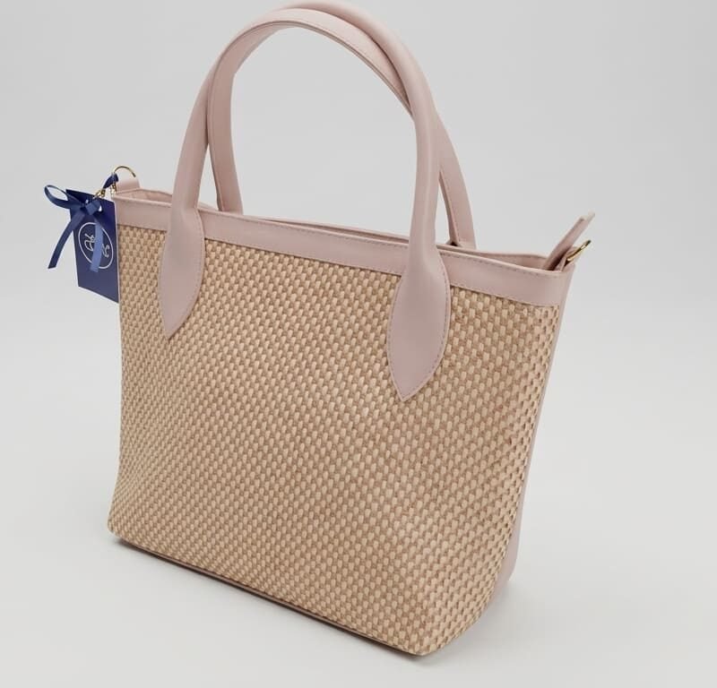 Blush & Straw Summer Tote