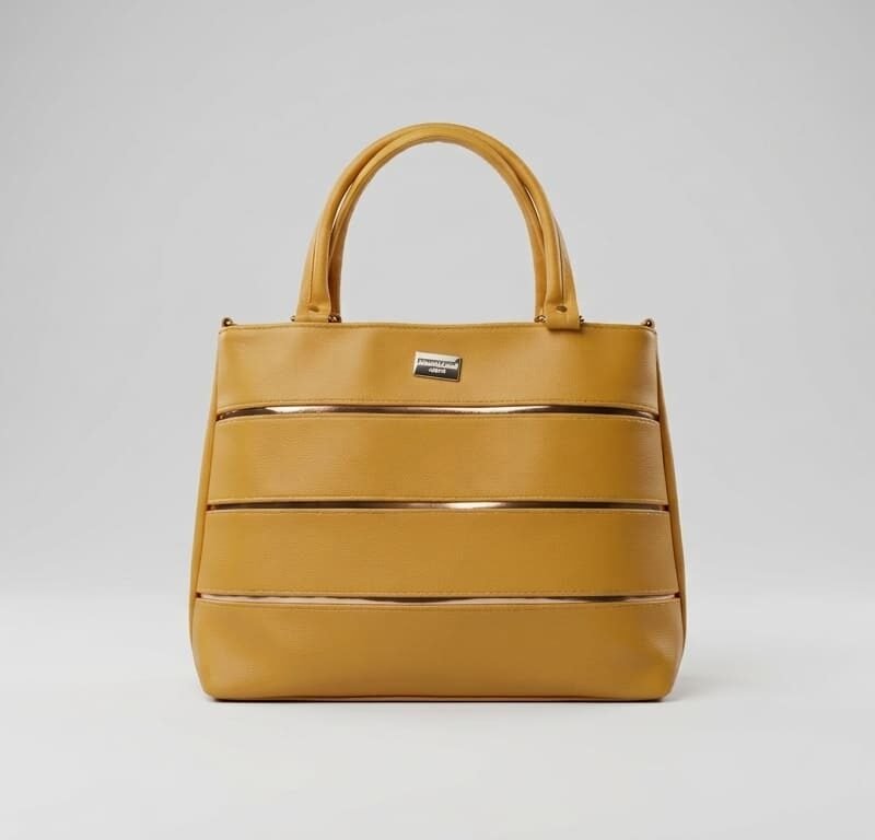 Mustard & Black Contrast Tote