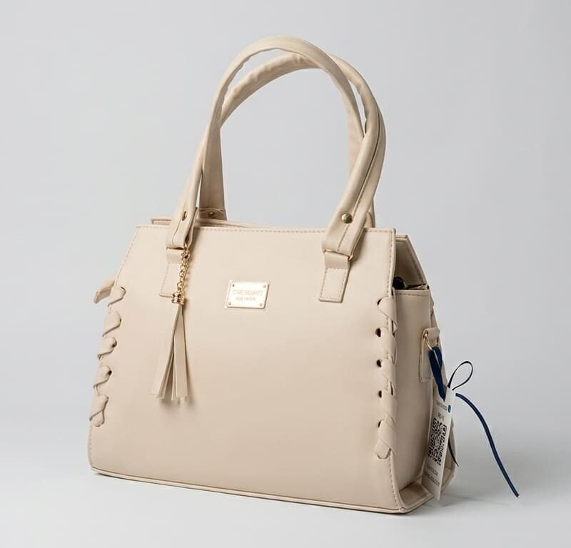 Ivory Whipstitch Satchel