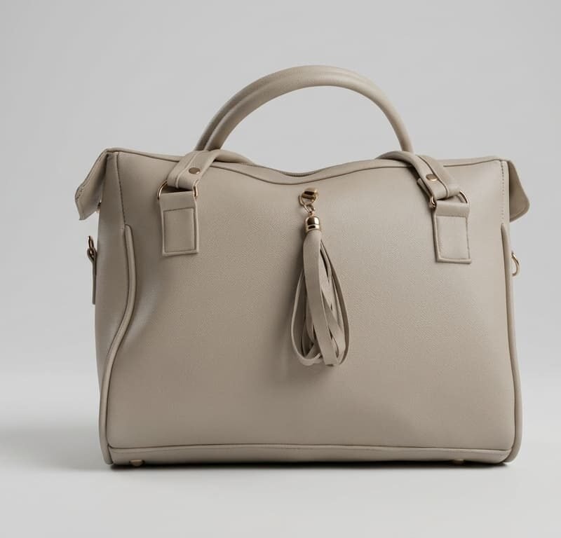 Taupe Structured Doctor Satchel