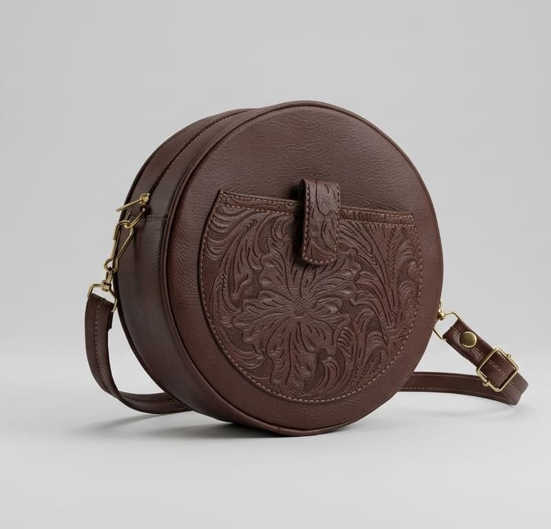 Mocha Tooling Circle Crossbody