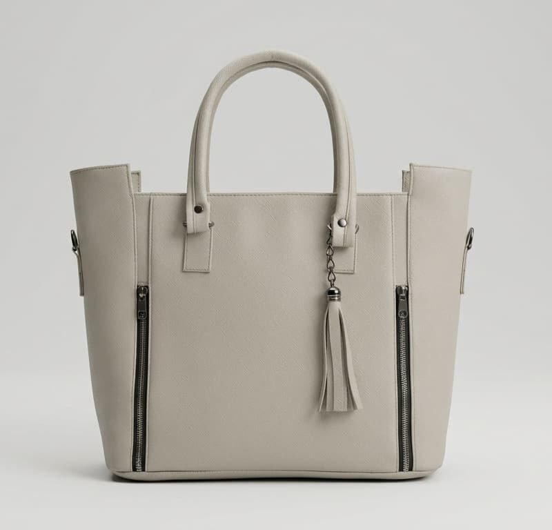 Pearl Grey Architectural Tote