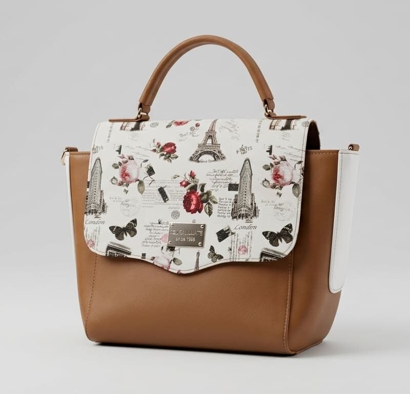 Caramel Paris & London Vintage Satchel