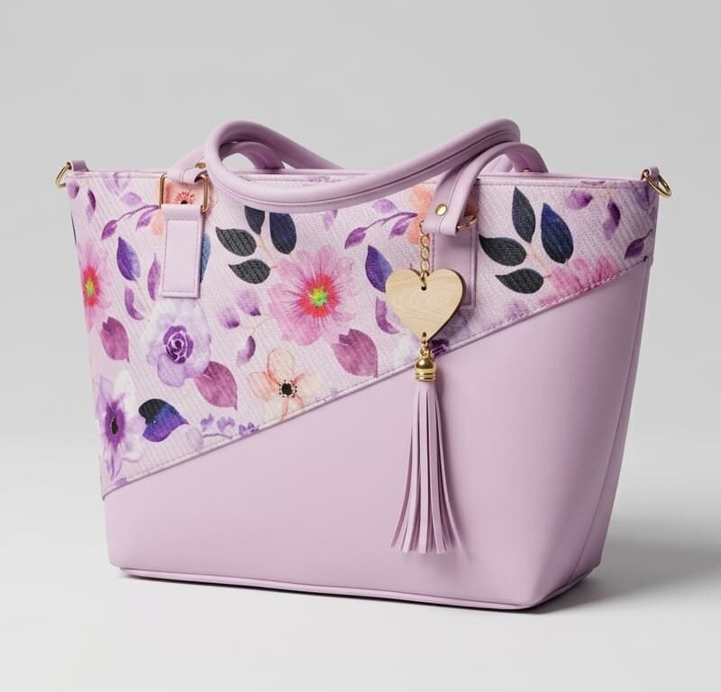 Pastel Lilac Diagonal Floral