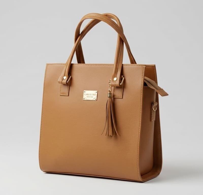 Camel Structured Executive Tote